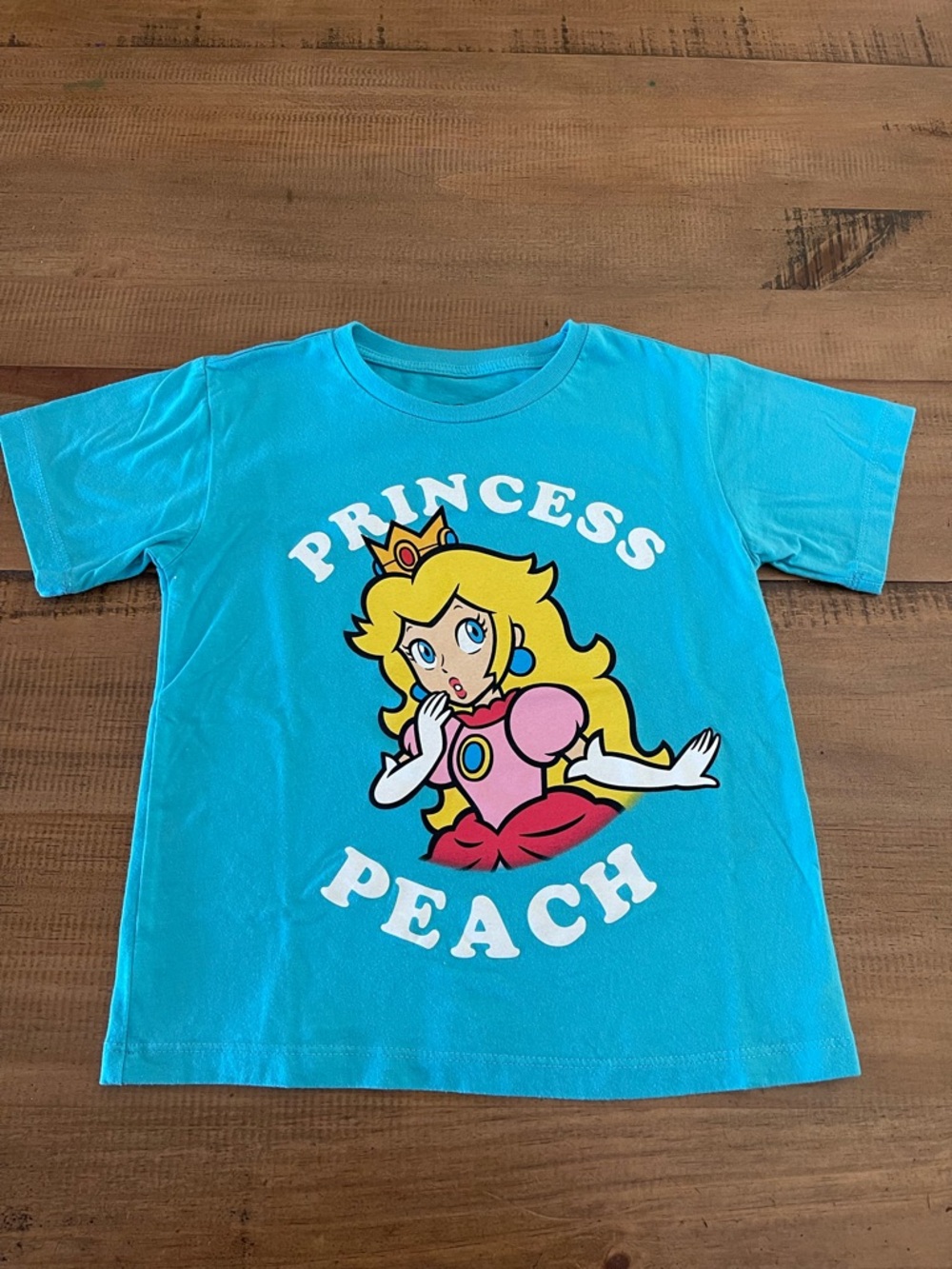 Princess Peach Graphic Tee Kids XS Turquoise